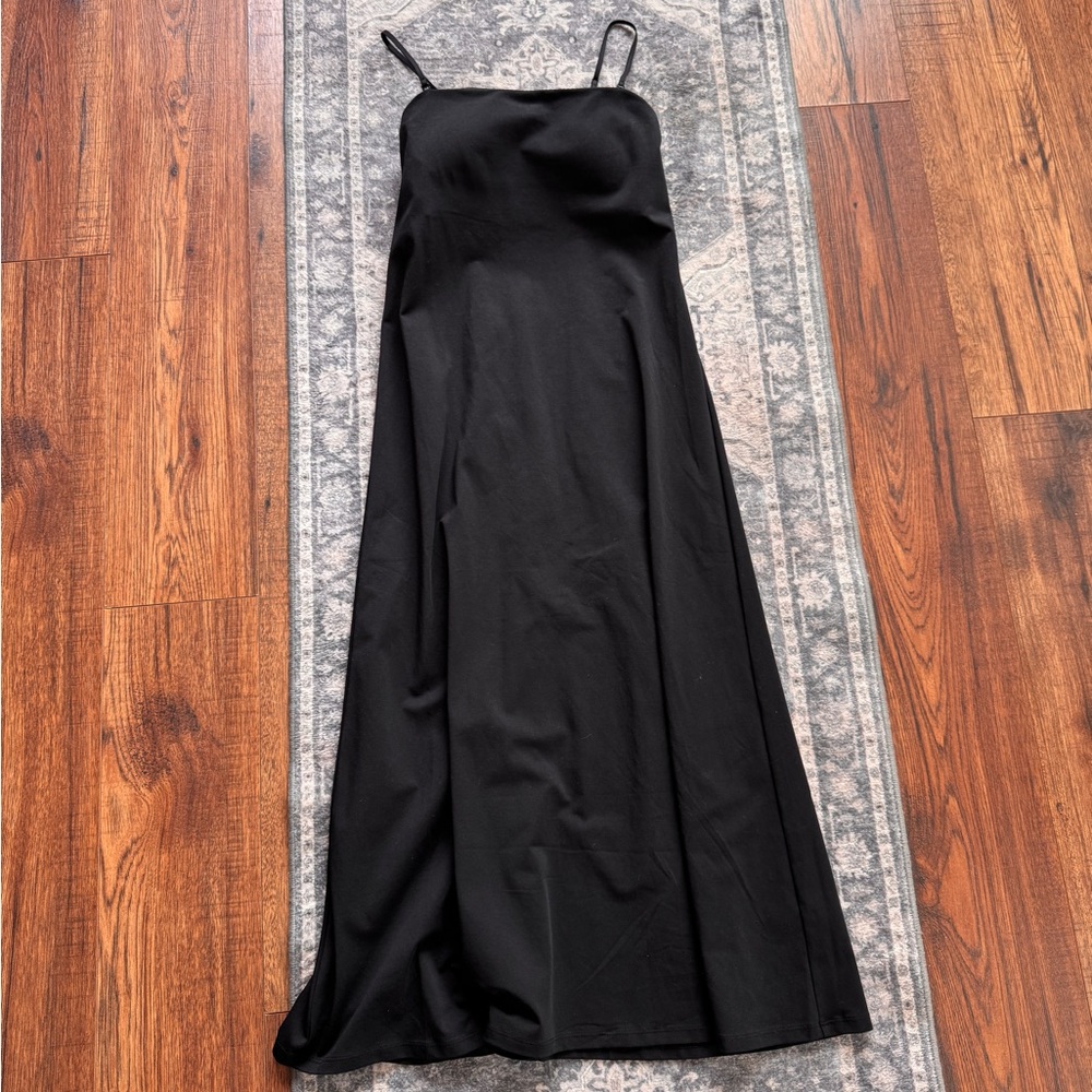 Uniqlo Black Satin Slip Dress
